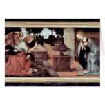 Annunciation By Lorenzo Di Credi O Leonardo Da Vin Greeting Cards