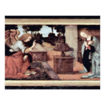 Annunciation By Lorenzo Di Credi O Leonardo Da Vin Personalized Invite