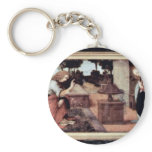 Annunciation By Lorenzo Di Credi O Leonardo Da Vin Keychains