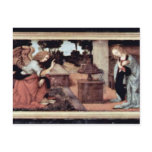 Annunciation By Lorenzo Di Credi O Leonardo Da Vin Post Card