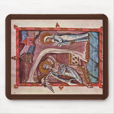 Annunciation By Meister Des Hitda-Evangeliars (Bes Mousepad by Artcollection