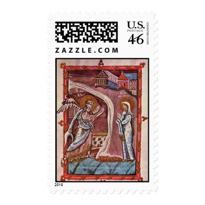 Annunciation By Meister Des Hitda-Evangeliars (Bes Stamps by Artcollection