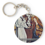 Annunciation By Zeitblom Bartholomäus Keychains