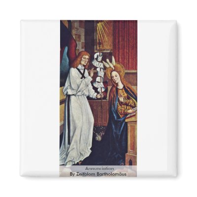 Annunciation By Zeitblom Bartholomäus Refrigerator Magnets by Artcollection