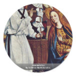 Annunciation By Zeitblom Bartholomäus Round Sticker