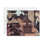Annunciation Detail By Leonardo Da Vinci Personalized Invitation