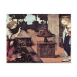 Annunciation Detail By Leonardo Da Vinci Post Cards