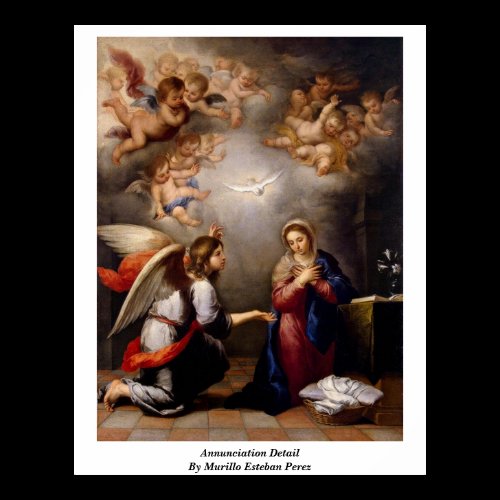 Annunciation Detail By Murillo Esteban Perez Poster