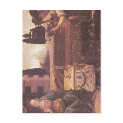 Annunciation Leonardo da Vinci Date : circa 1473-1 Postcards by rahulbiswas
