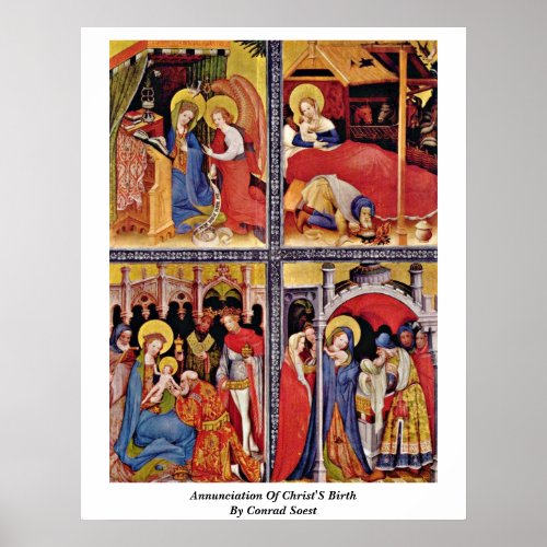 Annunciation Of Christ'S Birth By Conrad Soest Poster