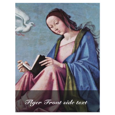 Annunciation (Reading Mary) By Lorenzo Costa Full Color Flyer by Artcollection