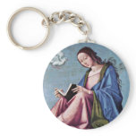 Annunciation (Reading Mary) By Lorenzo Costa Key Chains