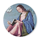 Annunciation (Reading Mary) By Lorenzo Costa Fridge Magnets