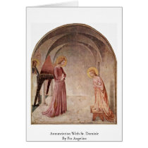 Annunciation With St. Dominic By Fra Angelico Greeting Card