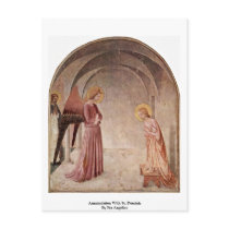 Annunciation With St. Dominic By Fra Angelico Post Card