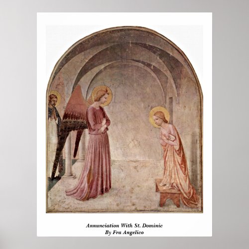 Annunciation With St. Dominic By Fra Angelico Poster