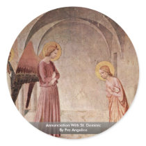 Annunciation With St. Dominic By Fra Angelico Stickers