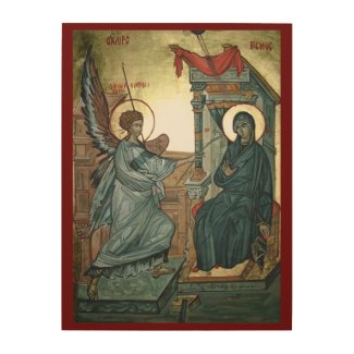 Annunciation Wood Print