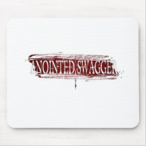 ANOINTED SWAGGER 21  WHT RED AND SILVER  INK MOUSE PAD
