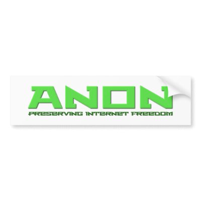 Anon Preserving Internet Freedom Bumper Stickers by ColorShow