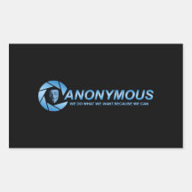 Anonymous 2 rectangle sticker
