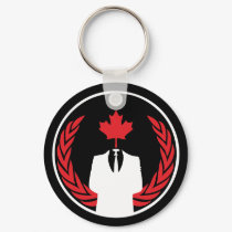 Anonymous Canada Black Keychain by alpha88 Anonymous Canada Black Keychain