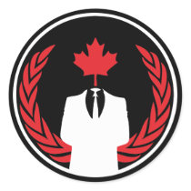 Anonymous Canada Black Sticker by alpha88 Anonymous Canada Black Sticker
