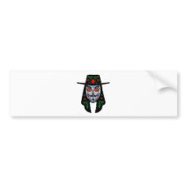 ANONYMOUS Day of the Dead 8 Anon Mask Sugar skull Bumper Sticker