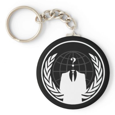Anonymous International Black Keychain by alpha88