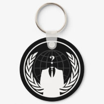 Anonymous International Black Keychain by alpha88 Anonymous International Black Keychain