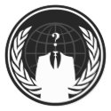 Anonymous International Black Sticker by alpha88 Anonymous International Black Sticker