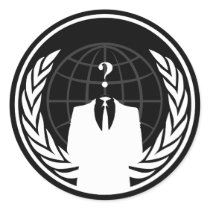 Anonymous International Black Sticker by alpha88 Anonymous International Black Sticker