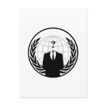 Anonymous International Logo Postcard
