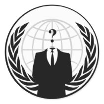 Anonymous International Logo Round Sticker