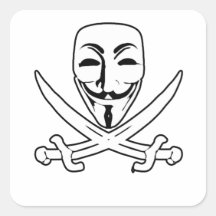 Anonymous pirate stickers