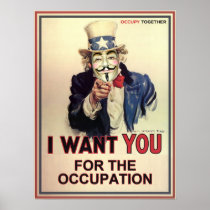 Anonymous Sam Wants You For The Occupation Posters