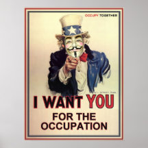 Anonymous Sam Wants You For The Occupation Posters