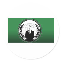 anonymous round sticker