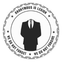 anonymous round sticker