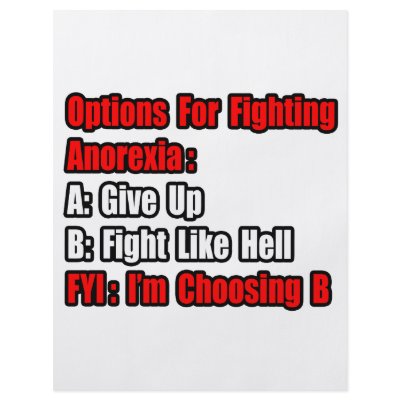 Anorexia Fighting Options Full Color Flyer by Anorexia_Shirts