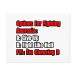 Anorexia Fighting Options Postcard