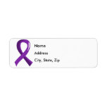 Anorexia Purple Ribbon 3 Custom Return Address Labels