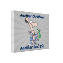 another christmas another bad tie stretched canvas print
