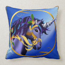 Another Magical Christmas Unicorn Face Pillow