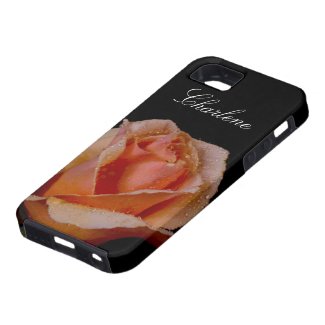 Another Orange Rose on Black iPhone 5 Cover