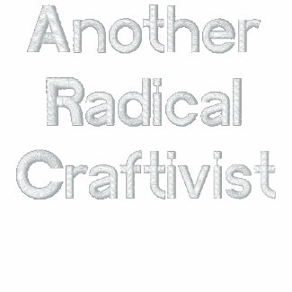 Another Radical Craftivist embroidered shirt/I