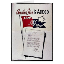 Another Star Is Added, Army Navy Greeting Card