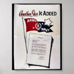 Another Star Is Added, Army Navy Poster