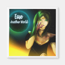 Another World - Square fridge magnet magnets