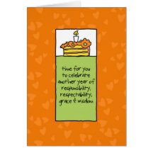 Another Year of Responsibility Greeting Cards